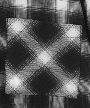 裏毛フードチェックシャツ