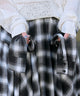 チェックシャツラップスカート