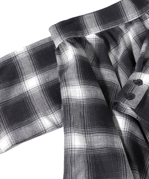 チェックシャツラップスカート