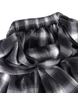 チェックシャツラップスカート