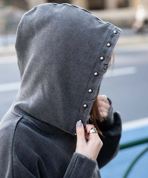 ヴィンテージライクスタッズジップパーカー