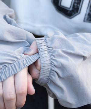 ナイロンスリーブナンバリングスウェット