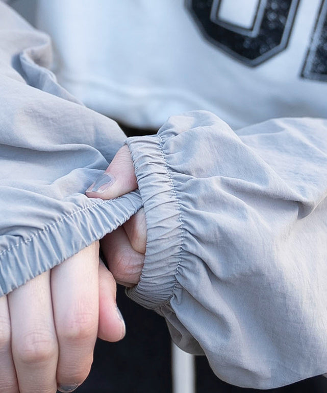 ナイロンスリーブナンバリングスウェット