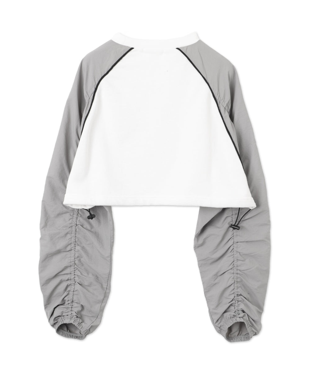 ナイロンスリーブナンバリングスウェット