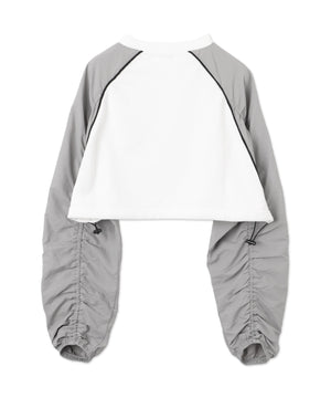 ナイロンスリーブナンバリングスウェット