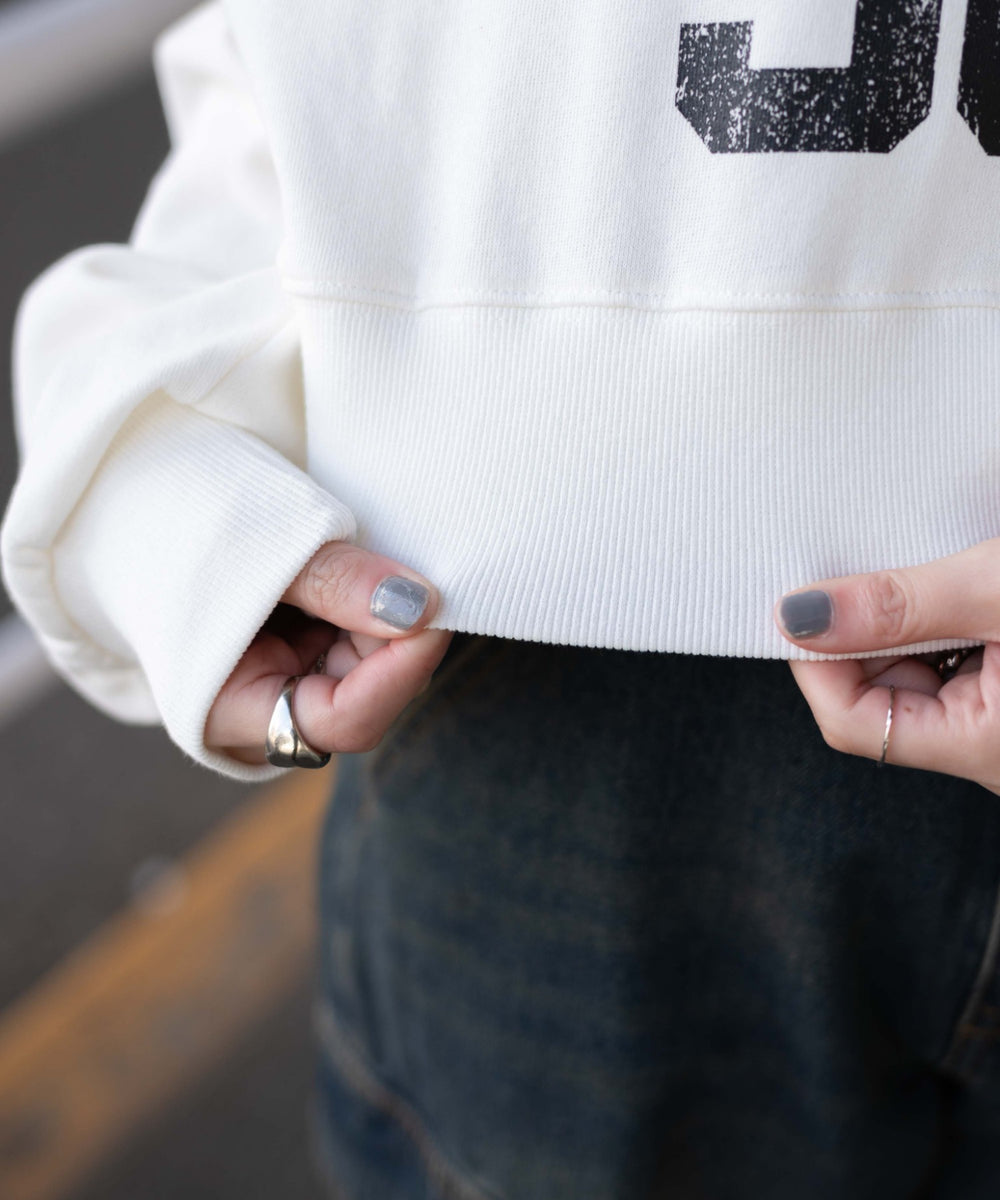 オフショルショートスウェット