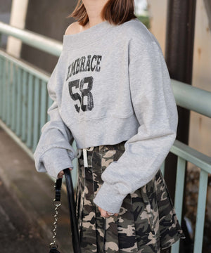 杢グレー　モデル:155cm F着用