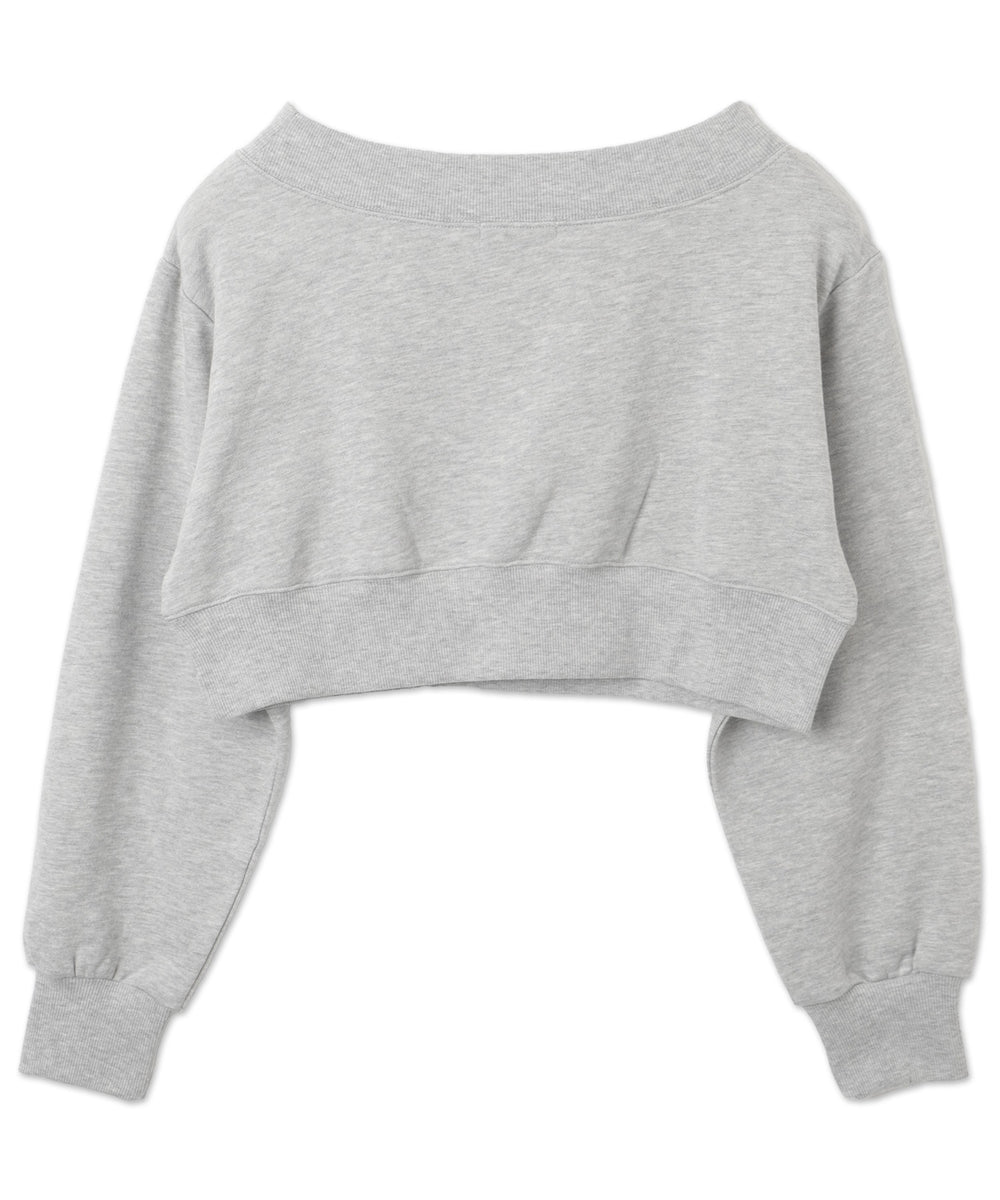 オフショルショートスウェット