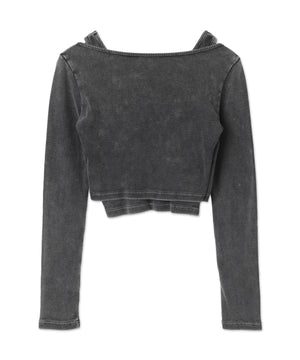 ヴィンテージライクレースアップトップス