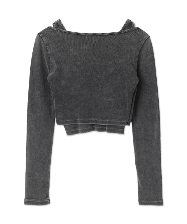 ヴィンテージライクレースアップトップス