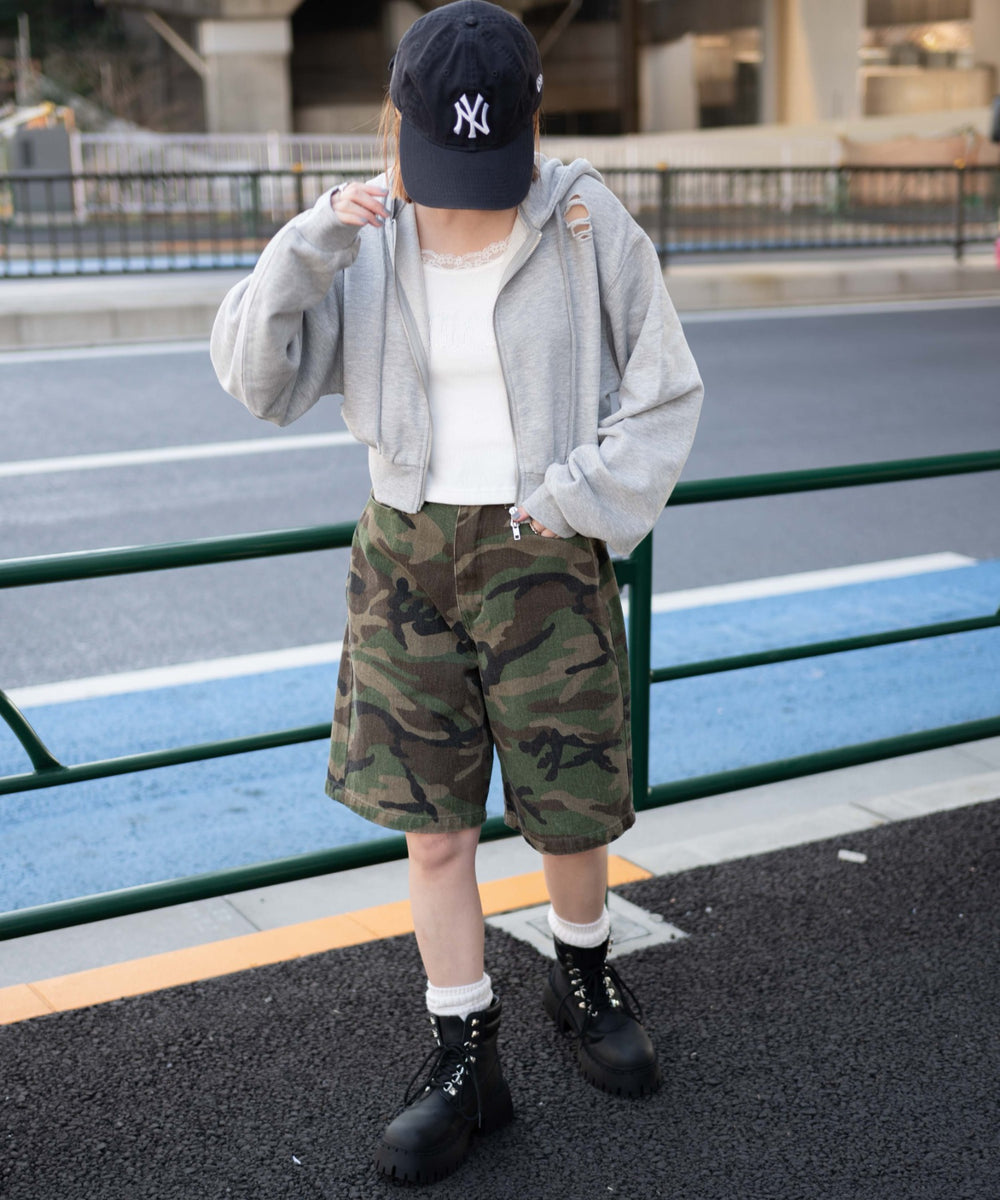 杢グレー　モデル:155cm F着用