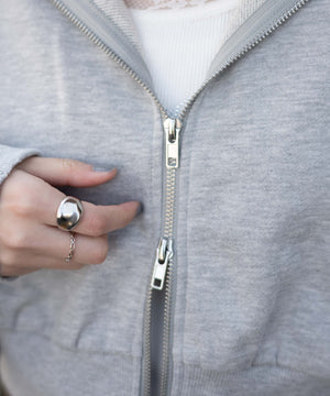 ダメージショートジップパーカー