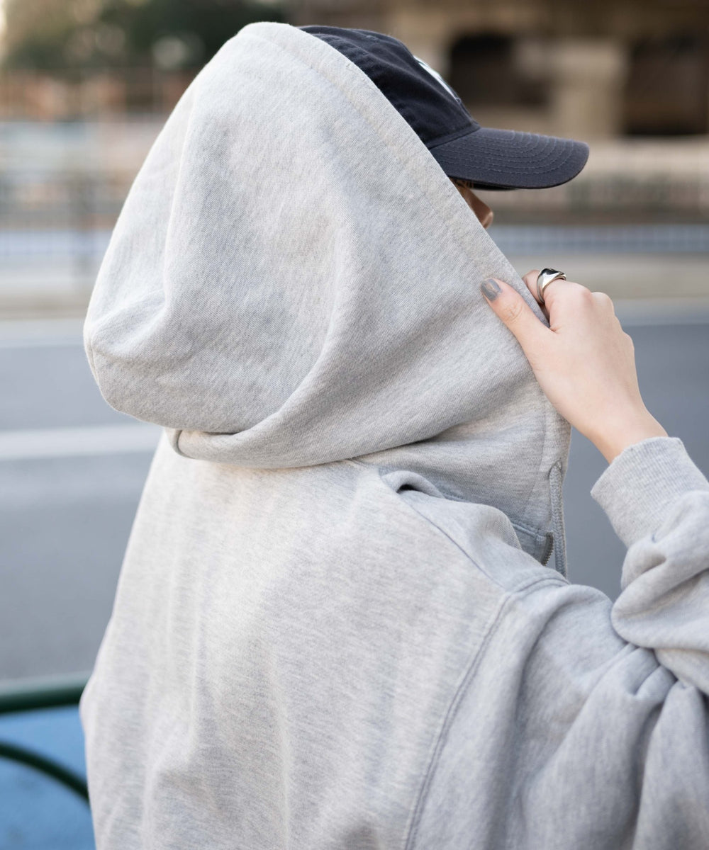 ダメージショートジップパーカー