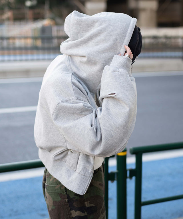 杢グレー　モデル:155cm F着用