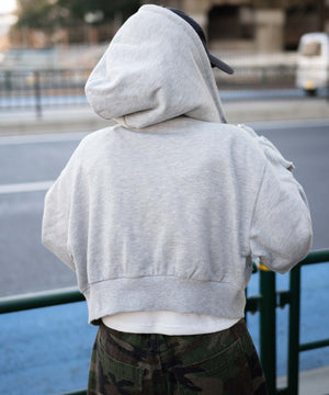 杢グレー　モデル:155cm F着用