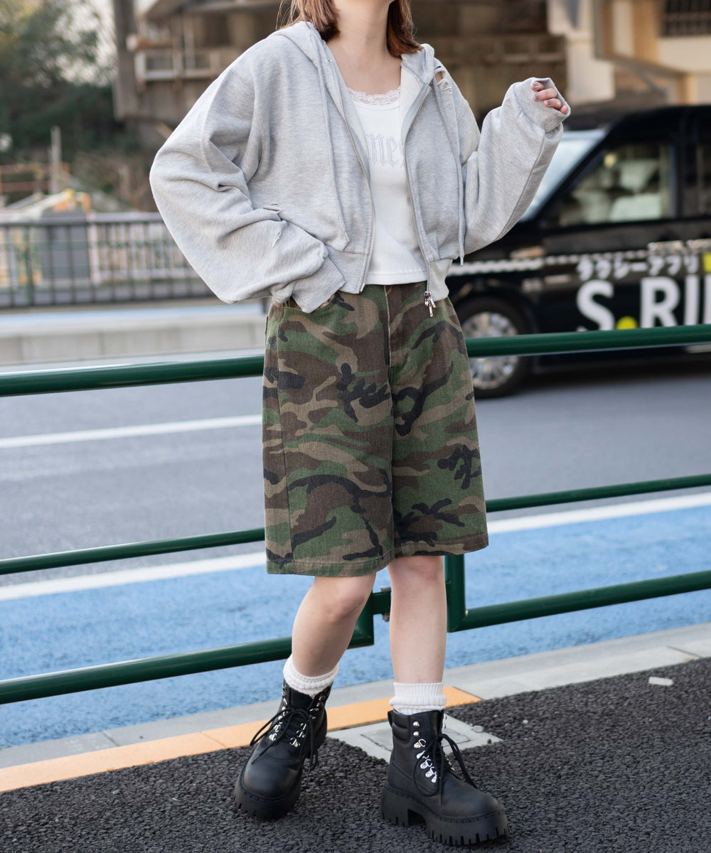 杢グレー　モデル:155cm F着用