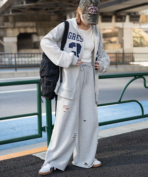 杢グレー　モデル:155cm F着用