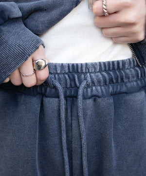 ダメージスウェットワイドパンツ