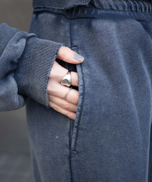 ダメージスウェットワイドパンツ