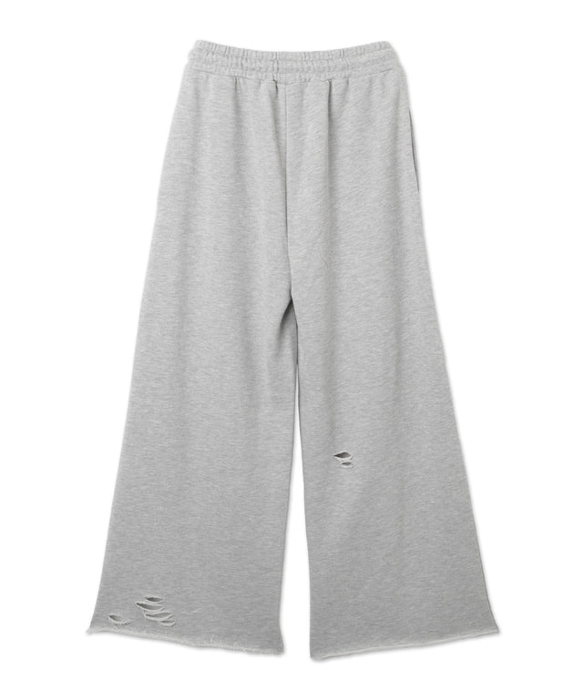 ダメージスウェットワイドパンツ