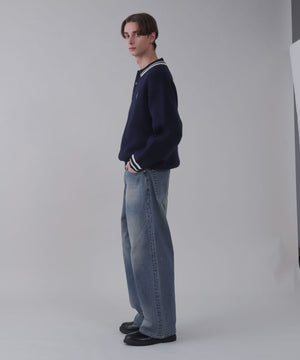 デニム中濃 モデル：178cm L着用