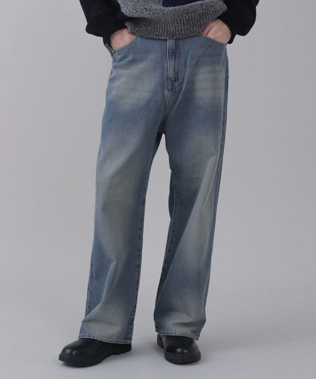 デニム中濃加工 モデル：178cm L着用