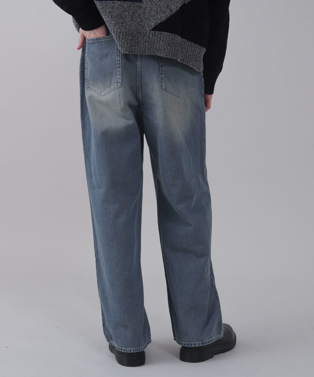 デニム中濃加工 モデル：178cm L着用
