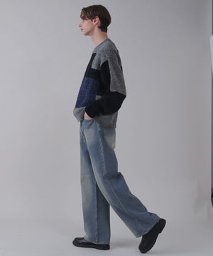 デニム中濃加工 モデル：178cm L着用