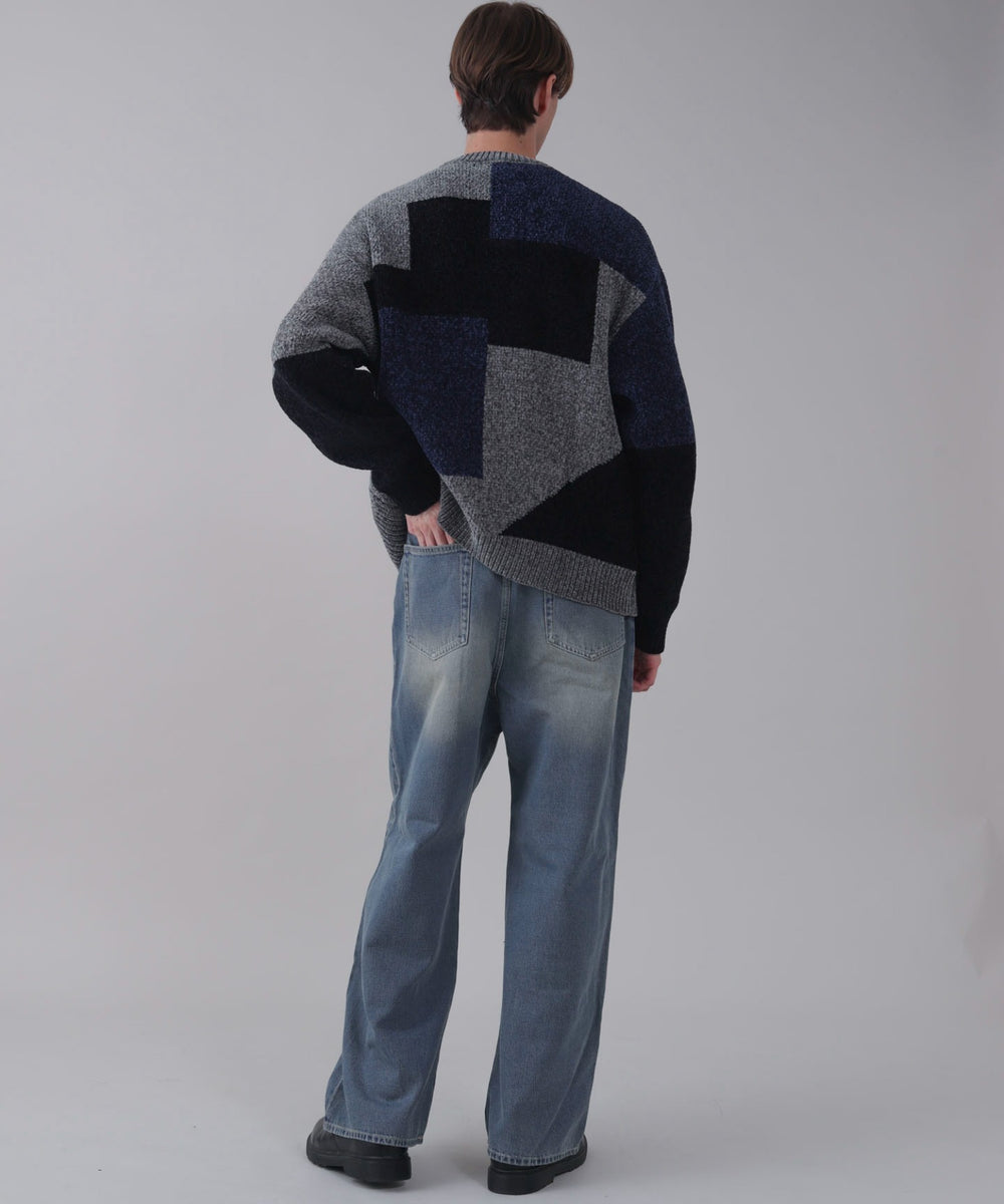 デニム中濃加工 モデル：178cm L着用