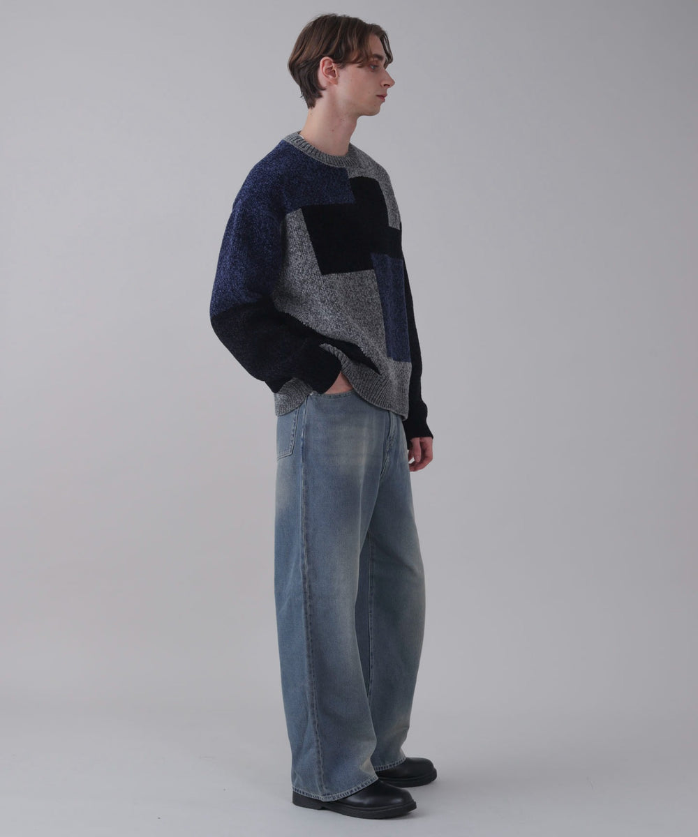 デニム中濃加工 モデル：178cm L着用