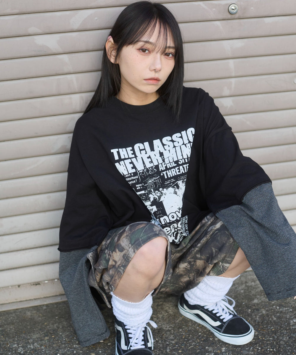 グレーボーダー　モデル:159cm L着用