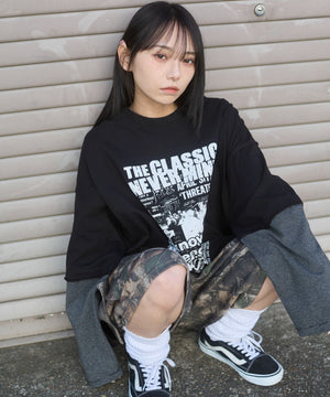 グレーボーダー　モデル:159cm L着用