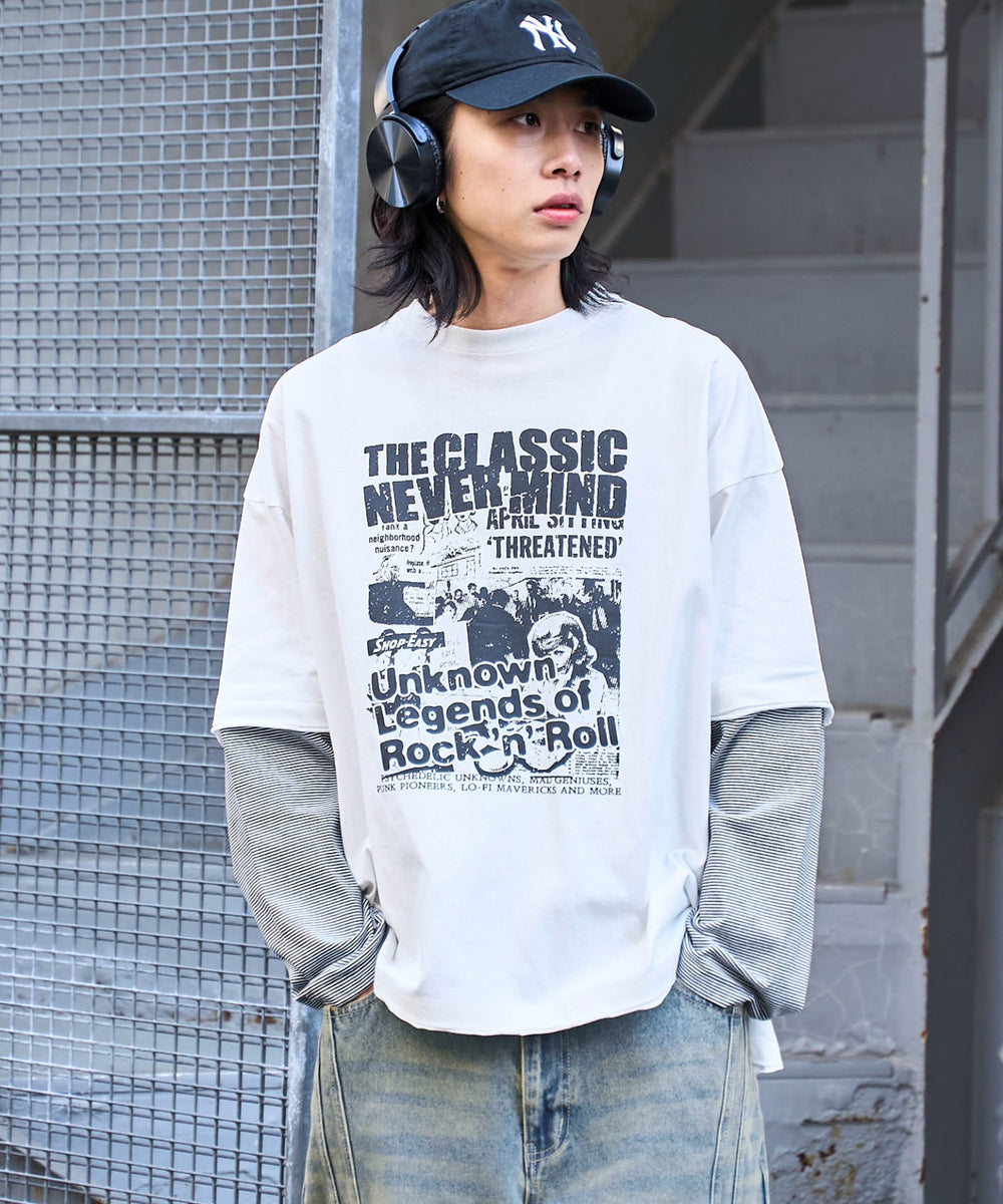 ホワイトボーダー　モデル:175cm L着用