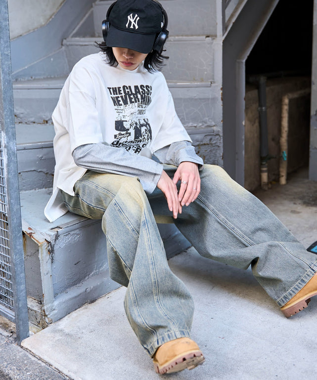 ホワイトボーダー　モデル:175cm L着用