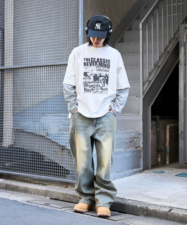 ホワイトボーダー　モデル:175cm L着用