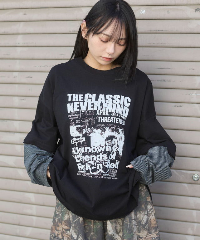 グレーボーダー　モデル:159cm L着用