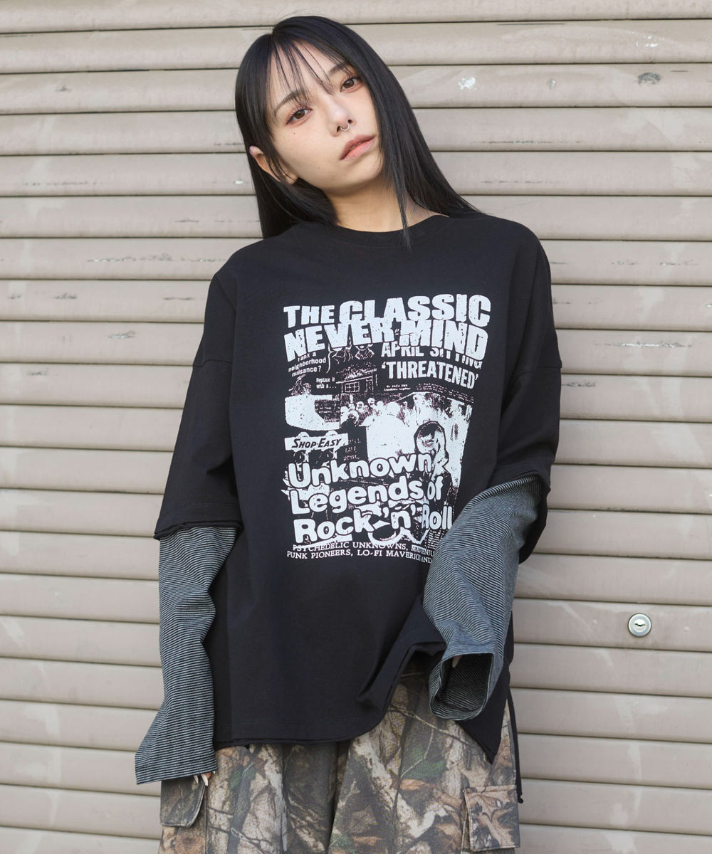 グレーボーダー　モデル:159cm L着用