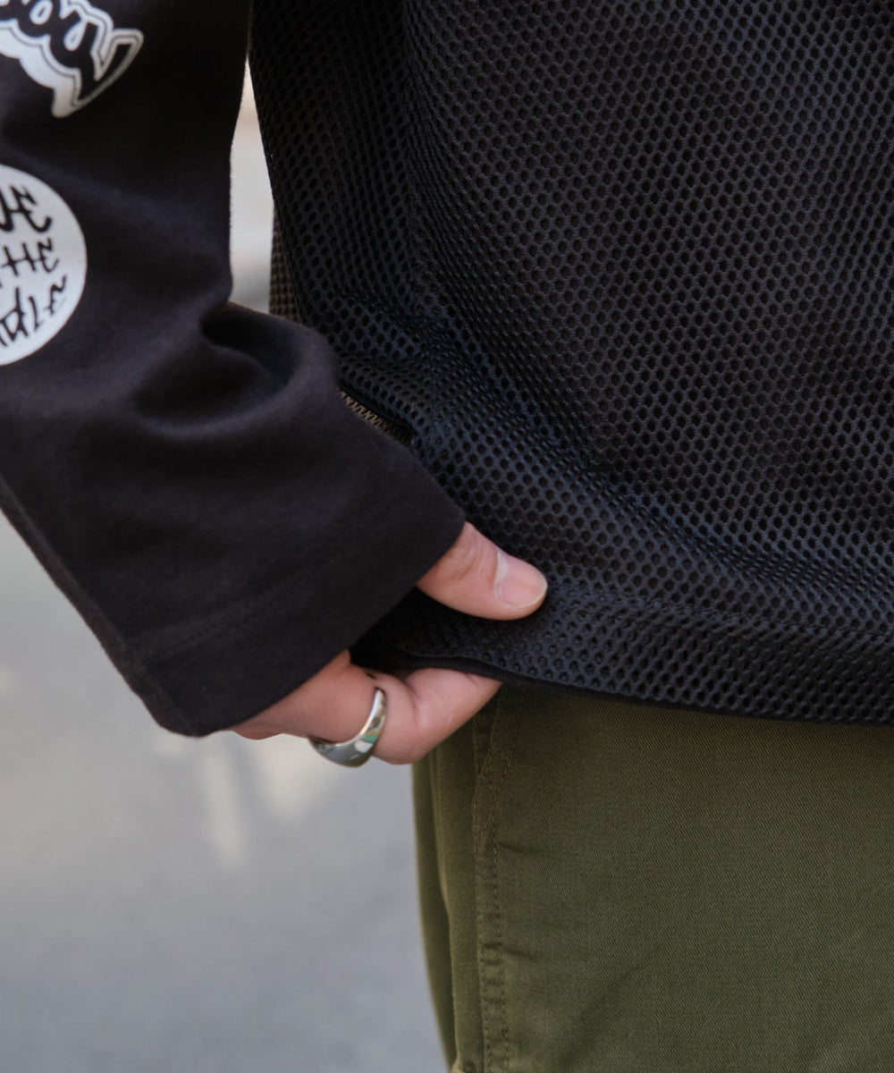 メッシュスリーブロゴアンサンブルT