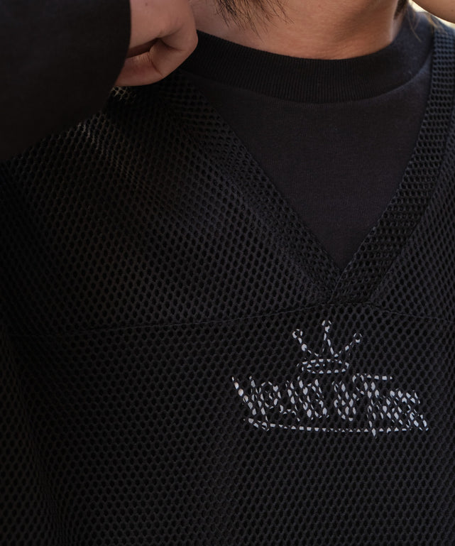 メッシュスリーブロゴアンサンブルT