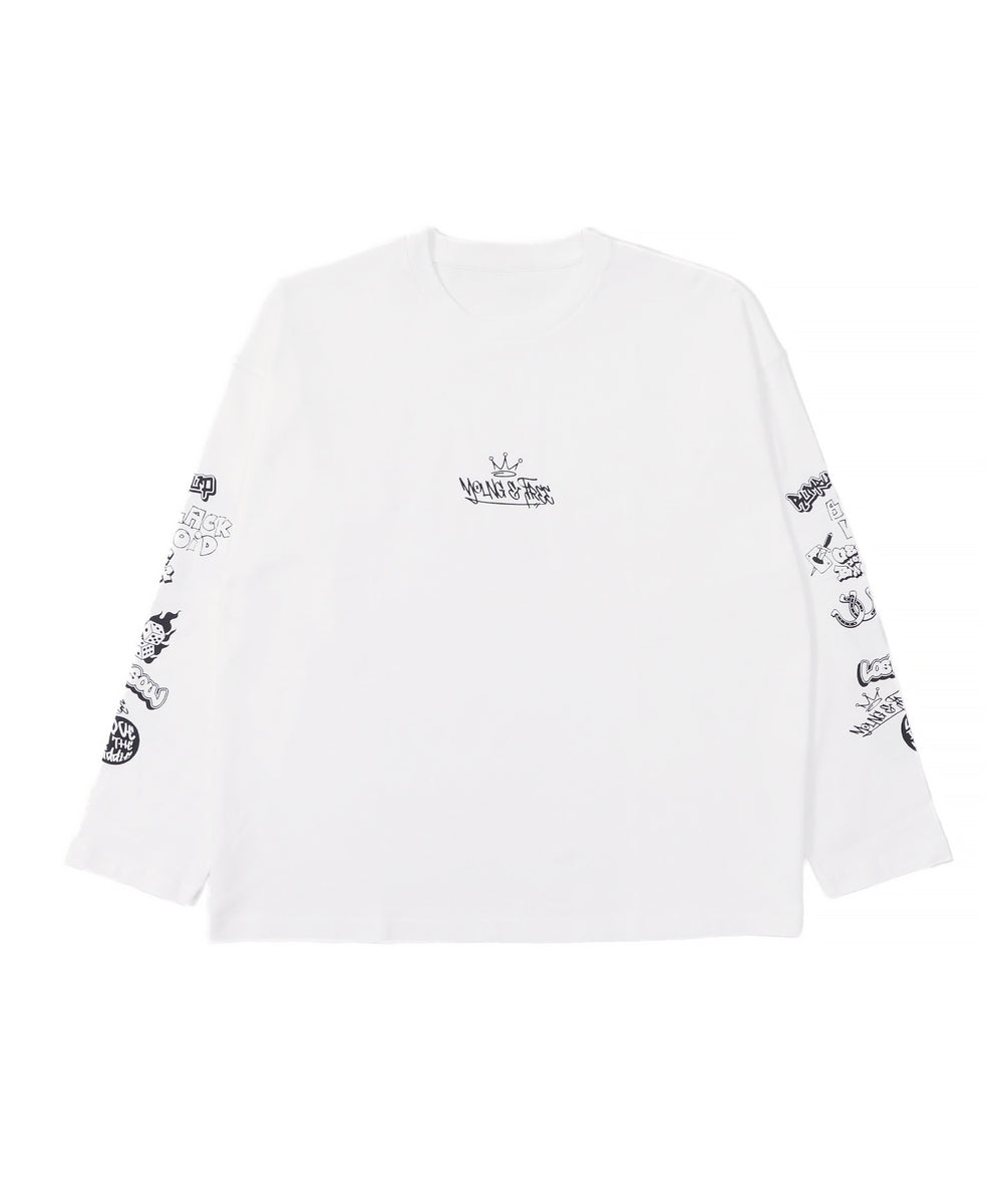 メッシュスリーブロゴアンサンブルT