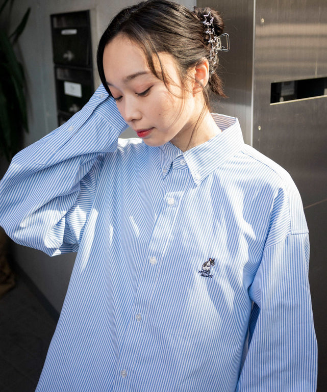 ブルーストライプ モデル：161cm L着用