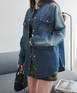 デニム中濃　モデル:160cm F着用