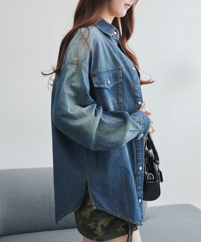 デニム中濃　モデル:160cm F着用