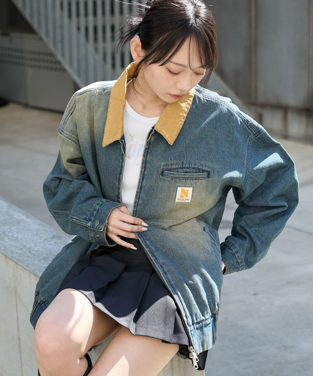 デニム中濃加工　モデル:159cm F着用