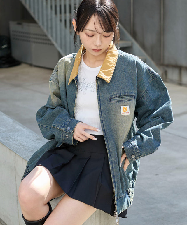 デニム中濃加工　モデル:159cm F着用