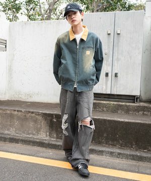 デニム中濃加工 モデル：180cm F着用