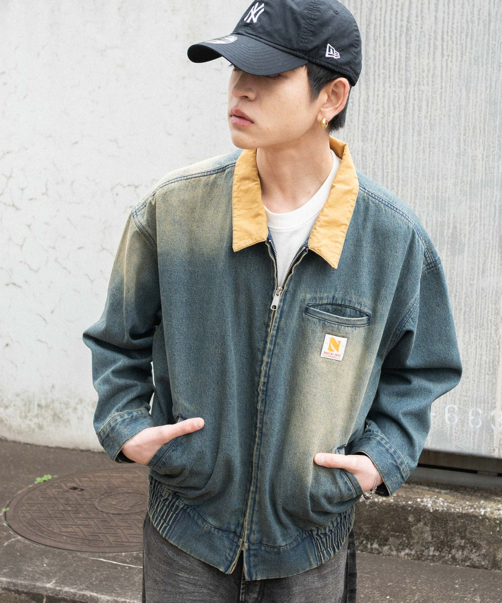 デニム中濃加工 モデル：180cm F着用