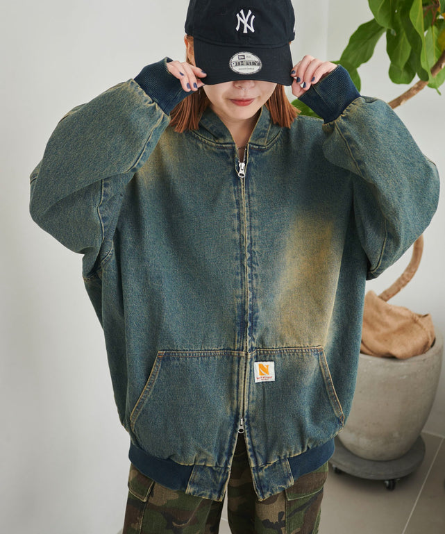 VACHEMENT/ヴァシュモン デニムフードブルゾン VACHEMENT/ヴァシュモン 別注 ドルマンフードブルゾン