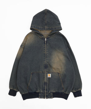 デニム中濃加工(インディゴ中濃オーバーダイ)