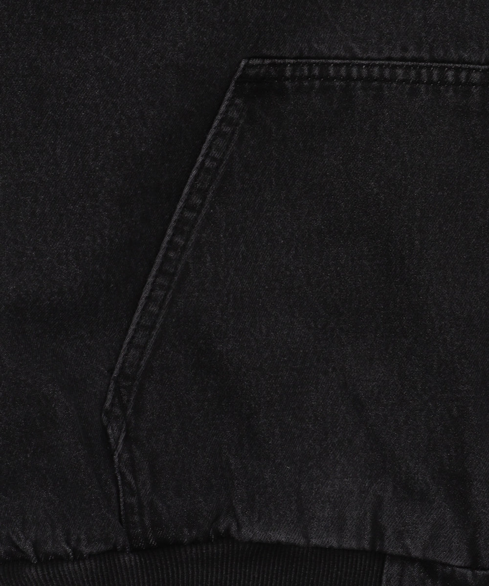 ヴィンテージウォッシュデニムBIGフードブルゾン